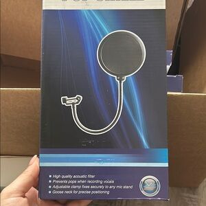 Acoustic Pop Filter with Adjustable Clamp